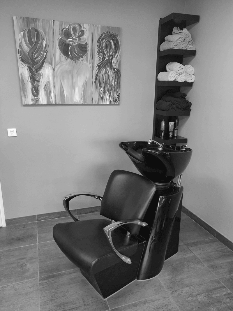 Washing chair met producten